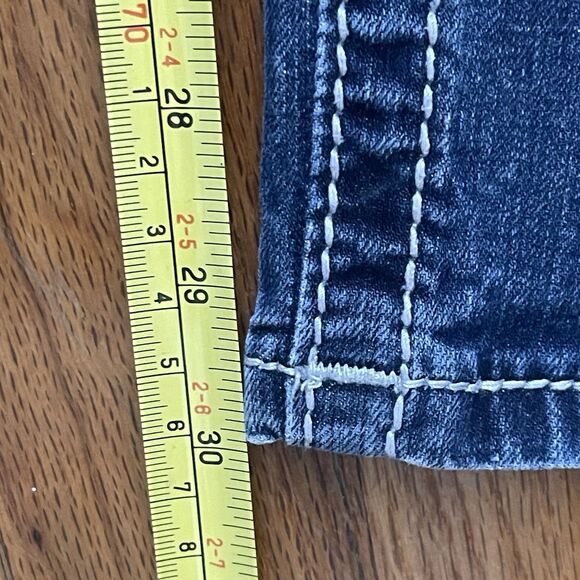 MISS ME Skinny Jeans Size 27 Denim Rhinestones Jewels Bling Embroidered Rock - Picture 9 of 9
